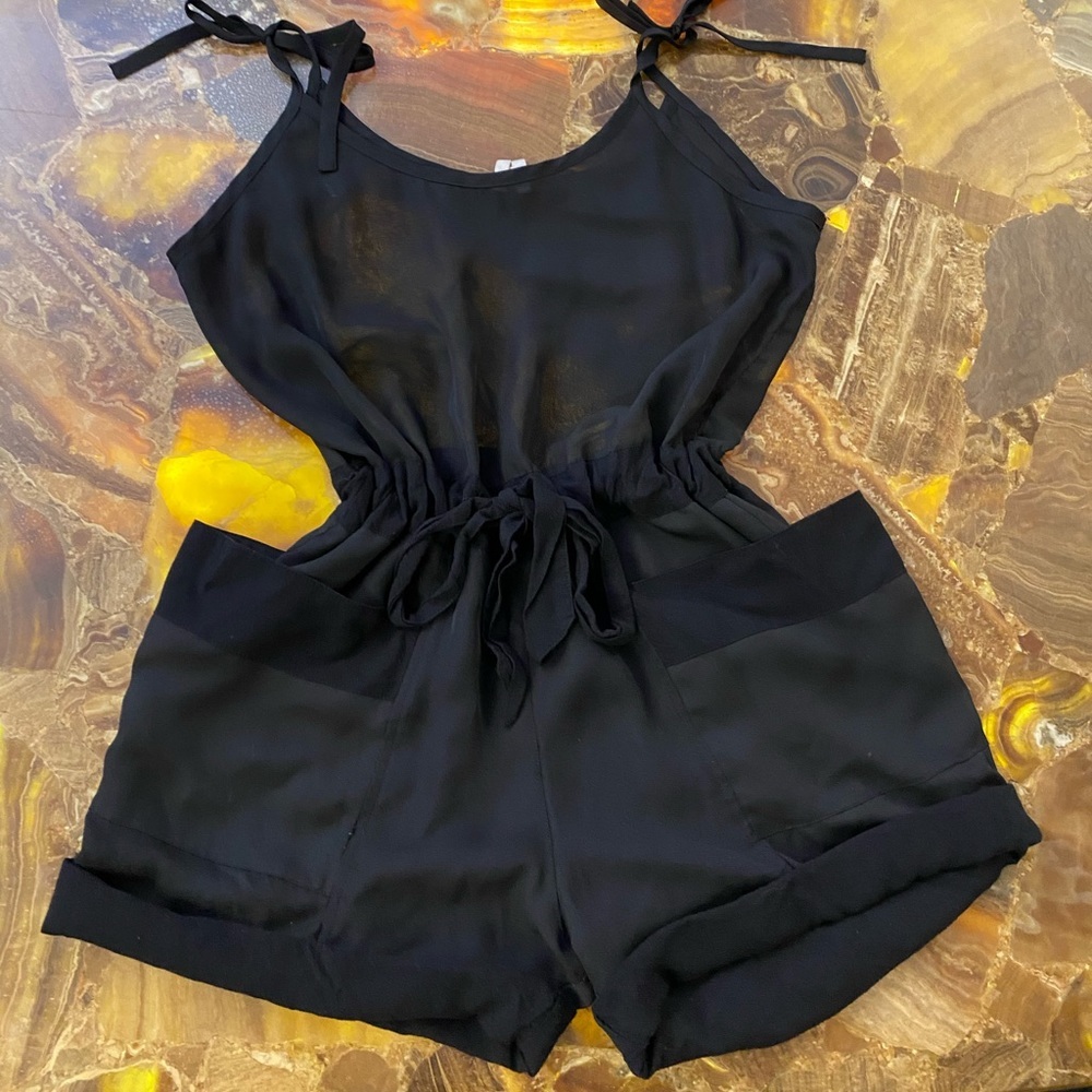 Free people black romper, M